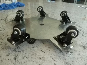 duty rubber locking wheels