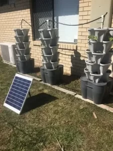 solar powered hydroponic 3 tower garden system mr stacky