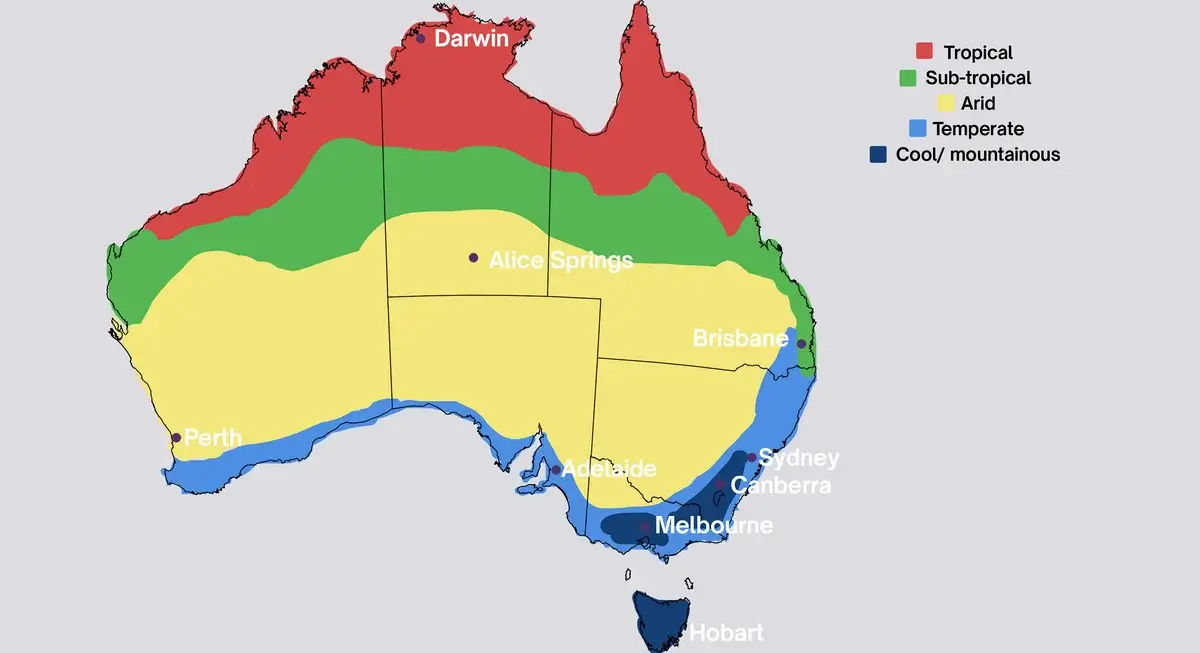 australia-climate zone map for growing seasons