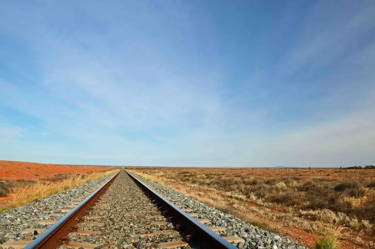 empty rail track in outback australia-6